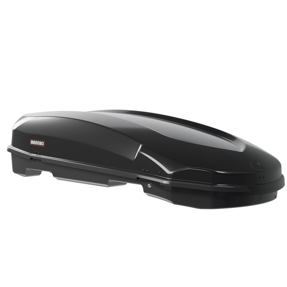 Εικόνα 1 από 10 — Menabo – Μπαγκαζιέρα Οροφής Satellite 600 Duo Black με T-track σε Μαύρο Γυαλιστερό Χρώμα από ABS Πλαστικό με Διαστάσεις 197,6×94,1×46,7 cm – 1 Τεμ. (14280/MB)