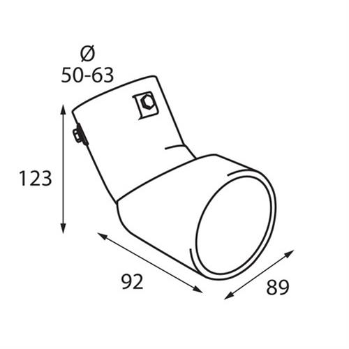 Εικόνα 4 από 5 — ΑΚΡΟ ΕΞΑΤΜΙΣΗΣ TS-45 50-63mm – ΛΟΞΟ 90 ΜΟΙΡΕΣ