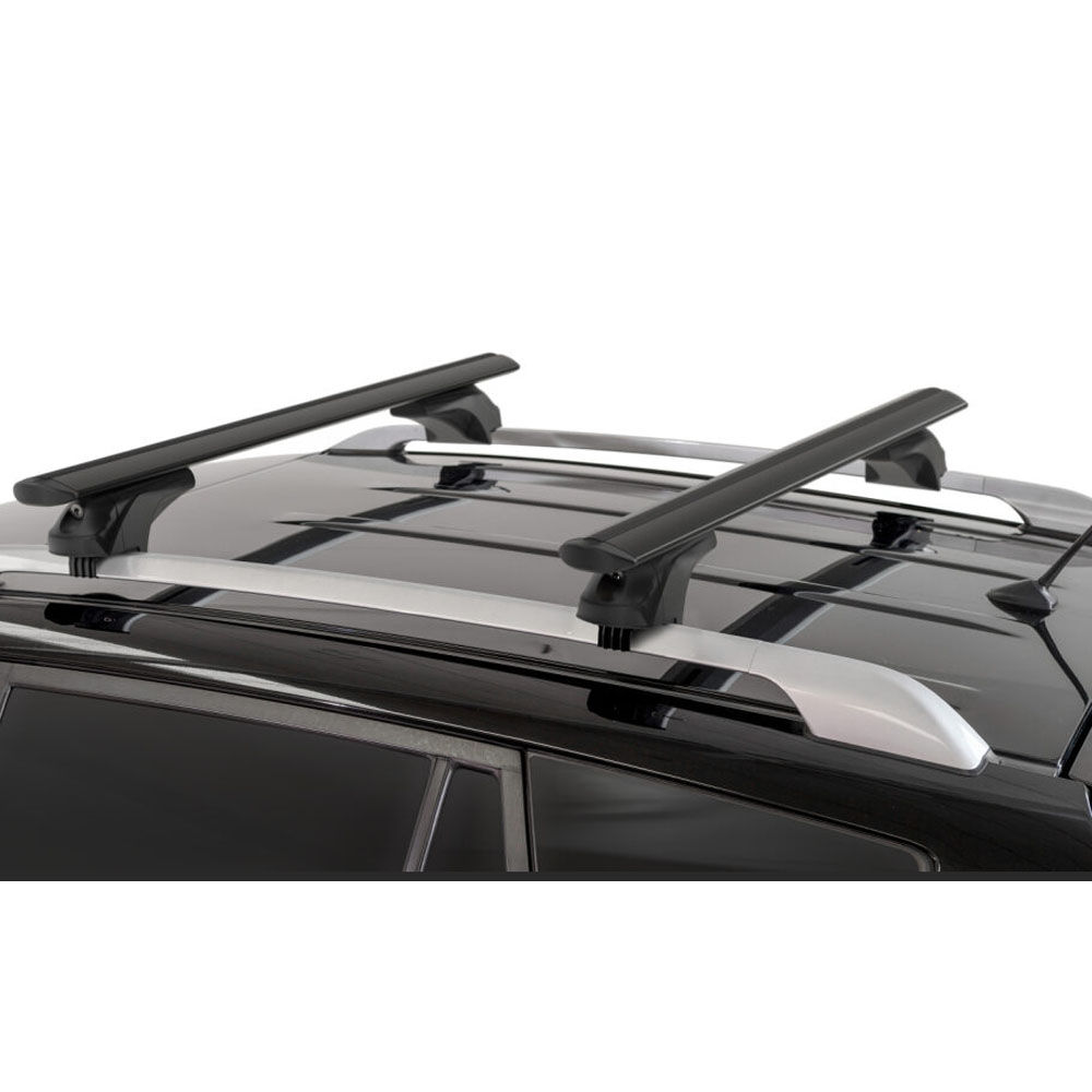 Εικόνα 3 από 6 — ΜΠΑΡΕΣ ΑΛΟΥΜΙΝΙΟΥ SONIC BLACK XL 130cm ΣΕ ΜΑΥΡΟ ΧΡΩΜΑ ΓΙΑ ΟΡΟΦΗ ΜΕ FLUSH ΚΑΙ RAISED RAILS MENABO – 2 ΤΕΜ.