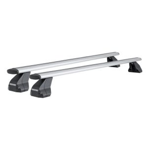 MENABO Ολοκληρωμένο Σετ Μπάρες Οροφής Αλουμινίου OMEGA PLUS L 130 cm Σε Ασημί Χρώμα για Land Rover Freelander II (L359) 5 doors 2007>2015 - 2 τεμ. (9990/MB+14730/MB)