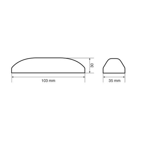 Εικόνα 3 από 5 — Φως Φορτηγού 24V 3LED Πορτοκαλί 103x35mm