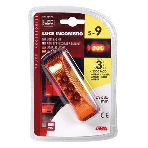 Εικόνα 4 από 5 — Φως Φορτηγού 24V 3LED Πορτοκαλί 103x35mm