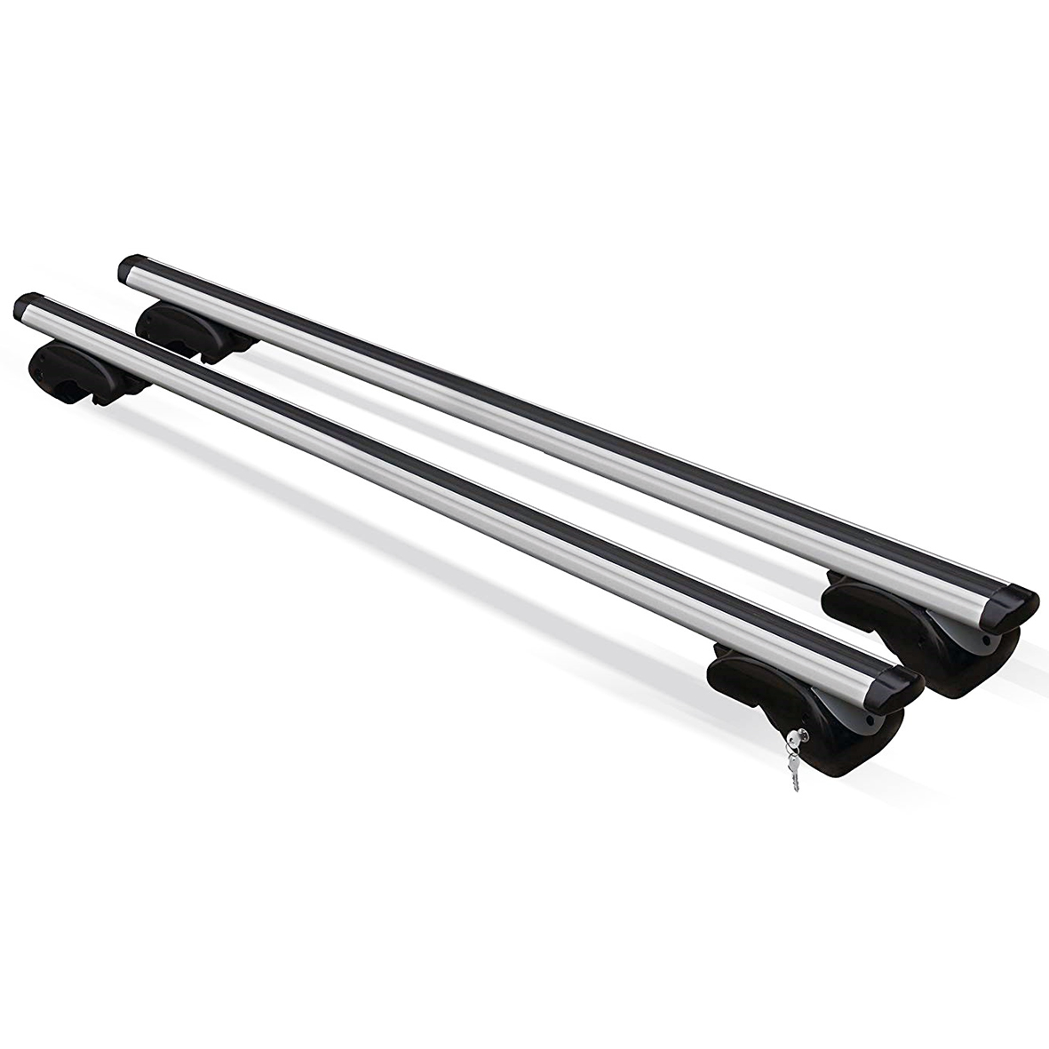 Εικόνα 1 από 3 — MENABO ΜΠΑΡΕΣ ΟΡΟΦΗΣ ΑΛΟΥΜΙΝΙΟΥ DOZER XXL 150 cm ΣΕ ΑΣΗΜΙ ΧΡΩΜΑ ΓΙΑ Isuzu D-Max 4 doors 2002>2012 ΜΕ RAISED RAILS (Παράλληλες Μπάρες με Κενό) – 2 ΤΕΜ. (7500/MB)