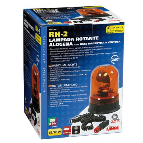 Εικόνα 5 από 5 — Φάρος RH-2 12V/24V Μαγνητικός με φις αναπτήρα Πορτοκαλί 130x195mm