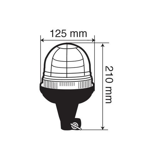 Εικόνα 3 από 4 — Φάρος βιδωτός  RL-1 12V/24V με DIN 125x210mm