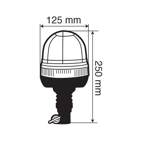 Εικόνα 4 από 5 — Φάρος βιδωτός Ελαστικός RL-3 12V/24V με DIN 125x250mm
