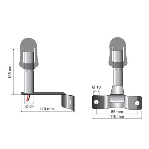Εικόνα 2 από 3 — Βάση Στήριξης Φάρου FIX-7 85mm
