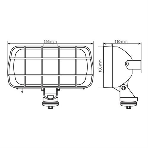 Εικόνα 8 από 9 — ΠΡΟΒΟΛΕΑΣ ΕΡΓΑΣΙΑΣ WB-2 12/24V (24V-H1-70W )  195x 100x 110 mm ΑΛΟΓΟΝΟΥ -1ΤΕΜ.