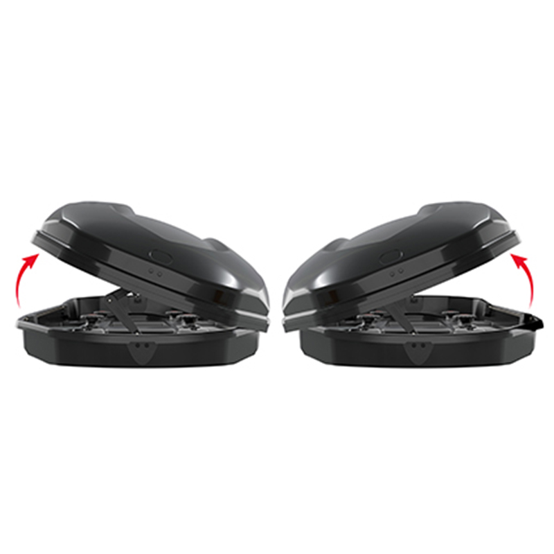 Εικόνα 6 από 7 — Menabo – Μπαγκαζιέρα Οροφής Satellite 600 Duo Black Crab με Δαγκάνες σε Μαύρο Γυαλιστερό Χρώμα από ABS Πλαστικό με Διαστάσεις 197,6×94,1×46,7 cm – 1 Τεμ. (16920/MB)