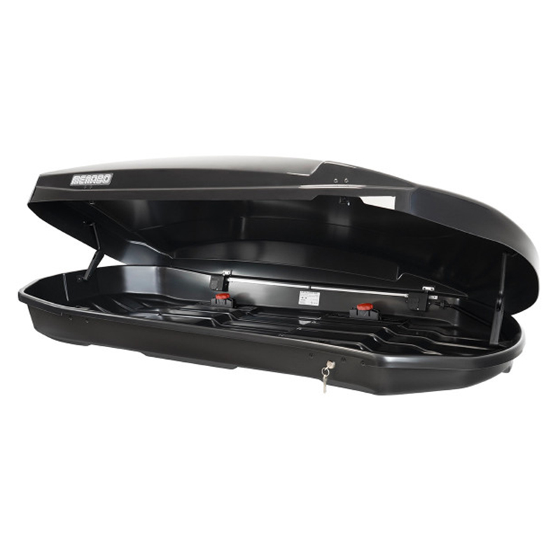 Εικόνα 2 από 7 — Menabo – Μπαγκαζιέρα Οροφής Satellite 550 Duo Black Crab με Δαγκάνες σε Μαύρο Γυαλιστερό Χρώμα από ABS Πλαστικό με Διαστάσεις 198x94x36 cm – 1 Τεμ. (16930/MB)