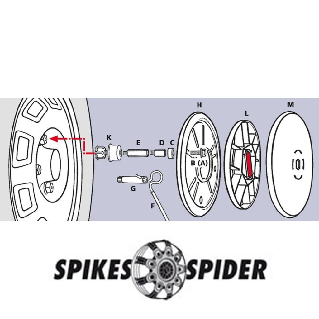Εικόνα 4 από 4 — ΑΝΤΑΠΤΟΡΕΣ 17 mm ΓΙΑ SPIKES SPIDER ΑΛΥΣΙΔΕΣ (2 ΤΕΜ.)