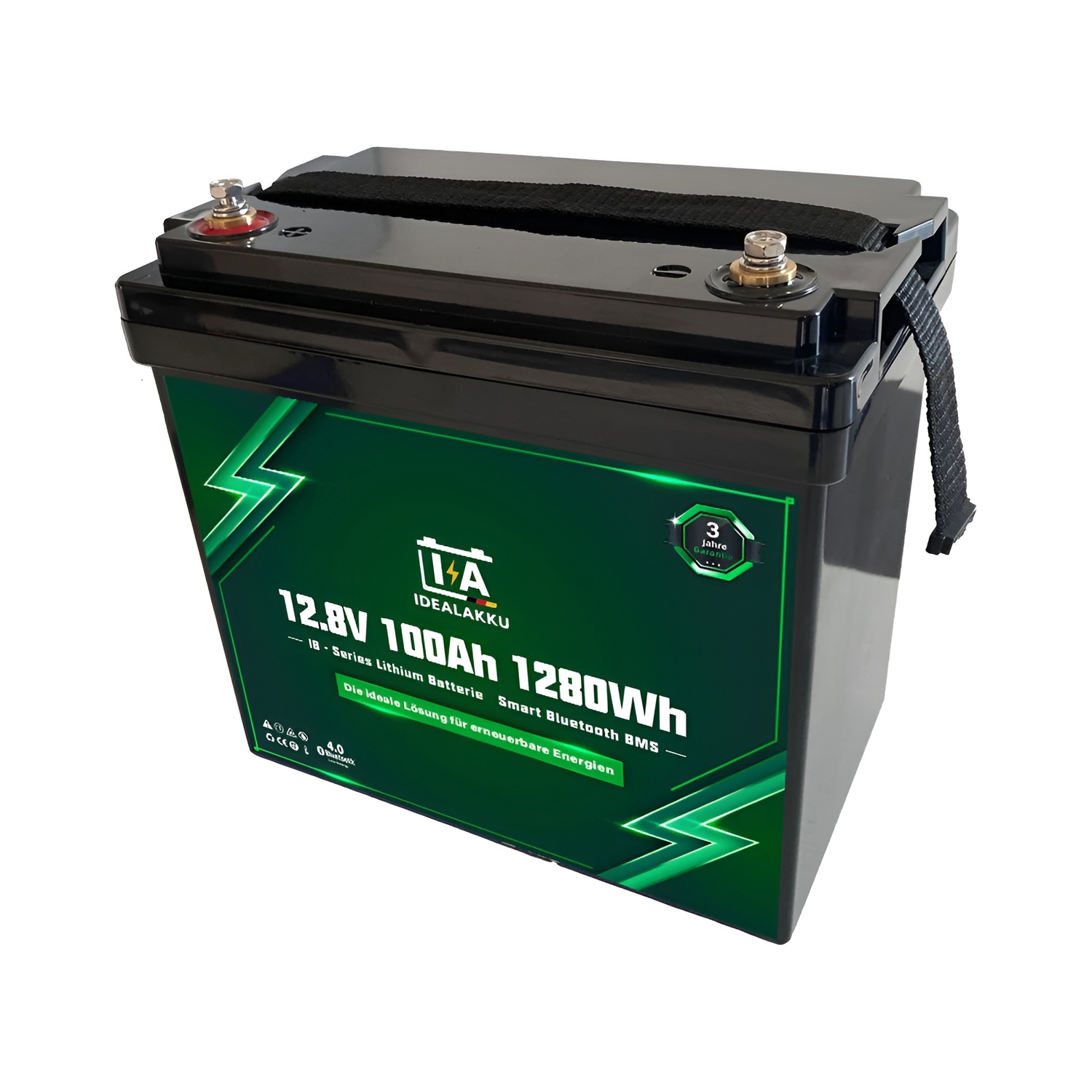 Εικόνα 3 από 4 — Μπαταρία λιθίου IDEALAKKU IB-12-100 LifePo4 12.8V 100Ah 1280Wh με bluetooth
