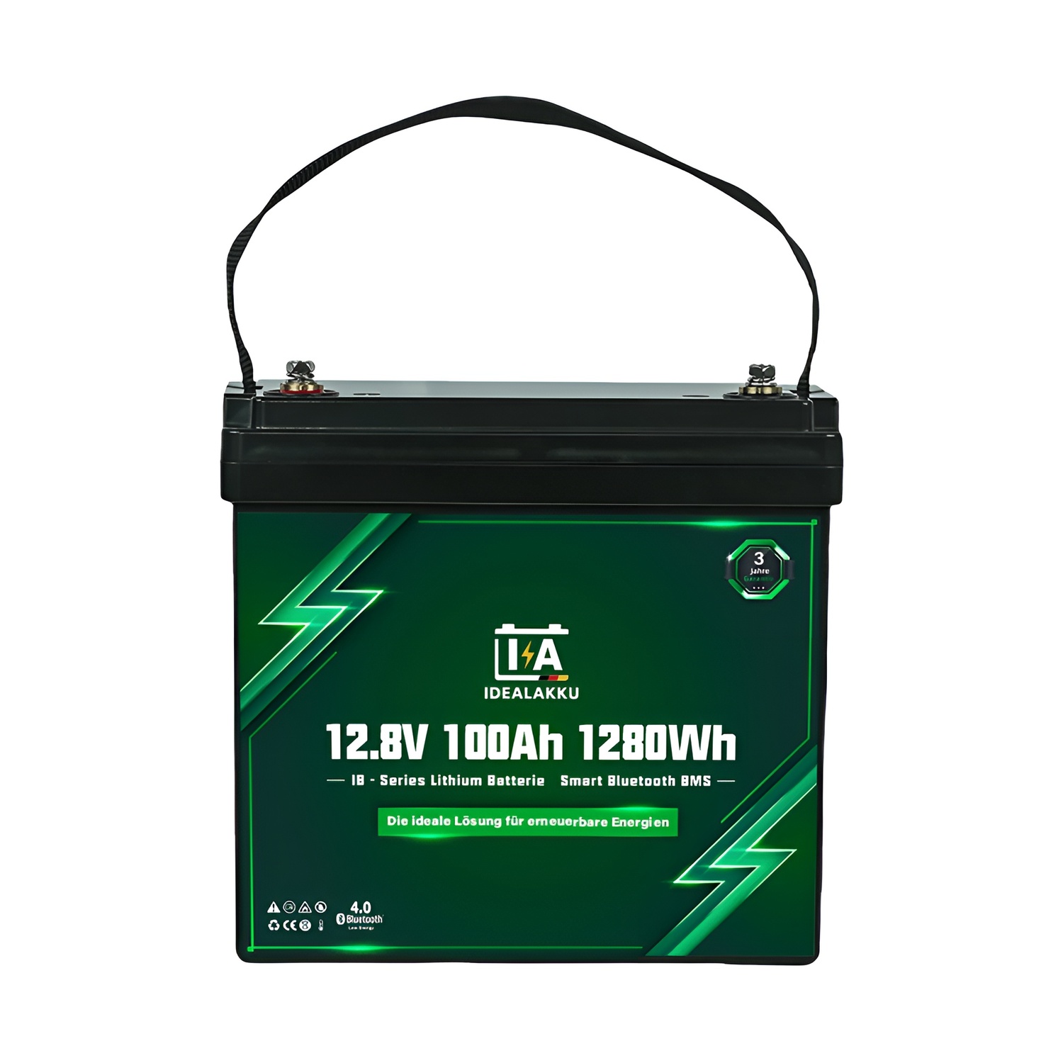 Εικόνα 4 από 4 — Μπαταρία λιθίου IDEALAKKU IB-12-100 LifePo4 12.8V 100Ah 1280Wh με bluetooth