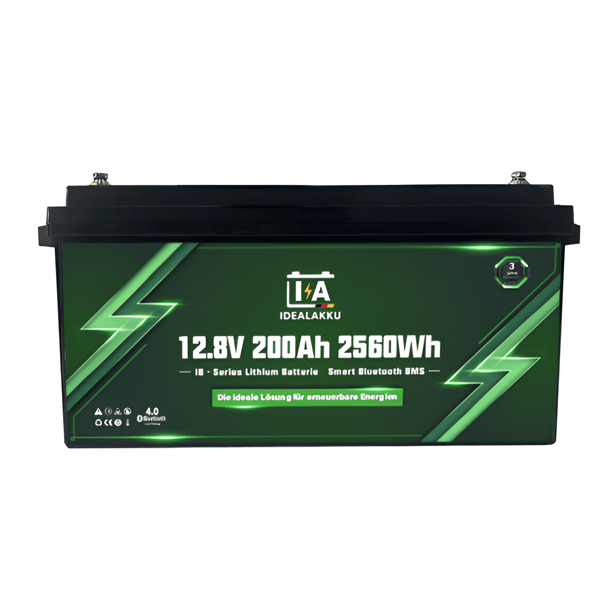 Εικόνα 1 από 2 — Μπαταρία λιθίου IDEALAKKU IB-12-200H LifePo4 12.8V 200Ah 2560Wh με bluetooth