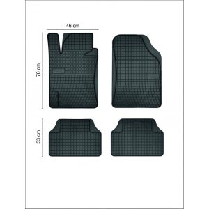 Πατάκια Αυτοκινήτου Λαστιχένια Διεθνή Pure Design Black 4τμχ Frogum