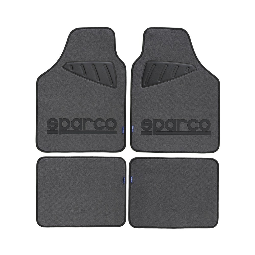 Εικόνα 1 από 3 — Μοκέτα Γκρι με Μαύρο logo 4τμχ Sparco