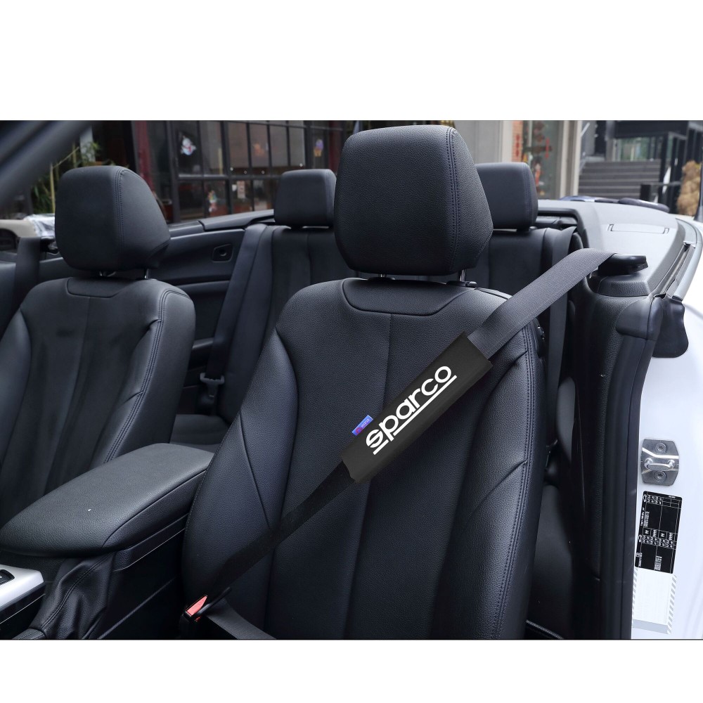Εικόνα 2 από 4 — Μαξιλαράκια ζώνης μαύρα 2τμχ Sparco