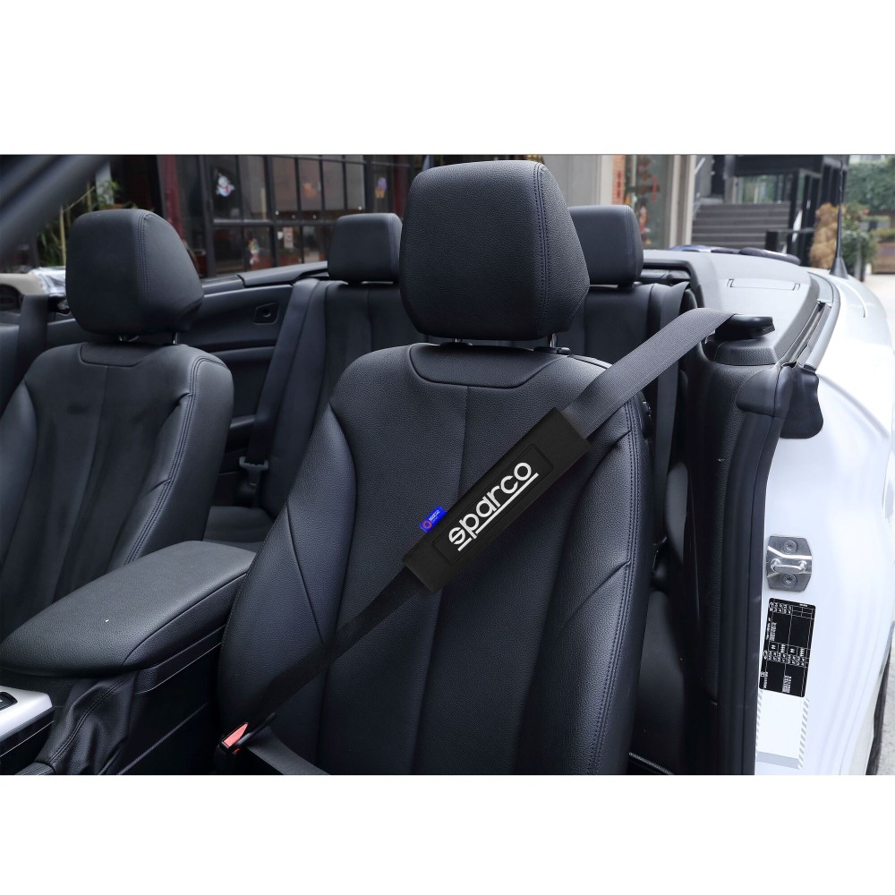 Εικόνα 2 από 3 — Μαξιλαράκια ζώνης μαύρα 2τμχ Sparco