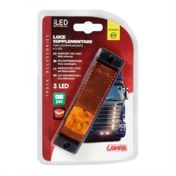 Εικόνα 3 από 3 — ΦΩΣ ΘΕΣΕΩΣ ΦΟΡΤΗΓΟΥ 24V 3LED ΠΟΡΤΟΚΑΛΙ 130x30mm 1ΤΕΜ.