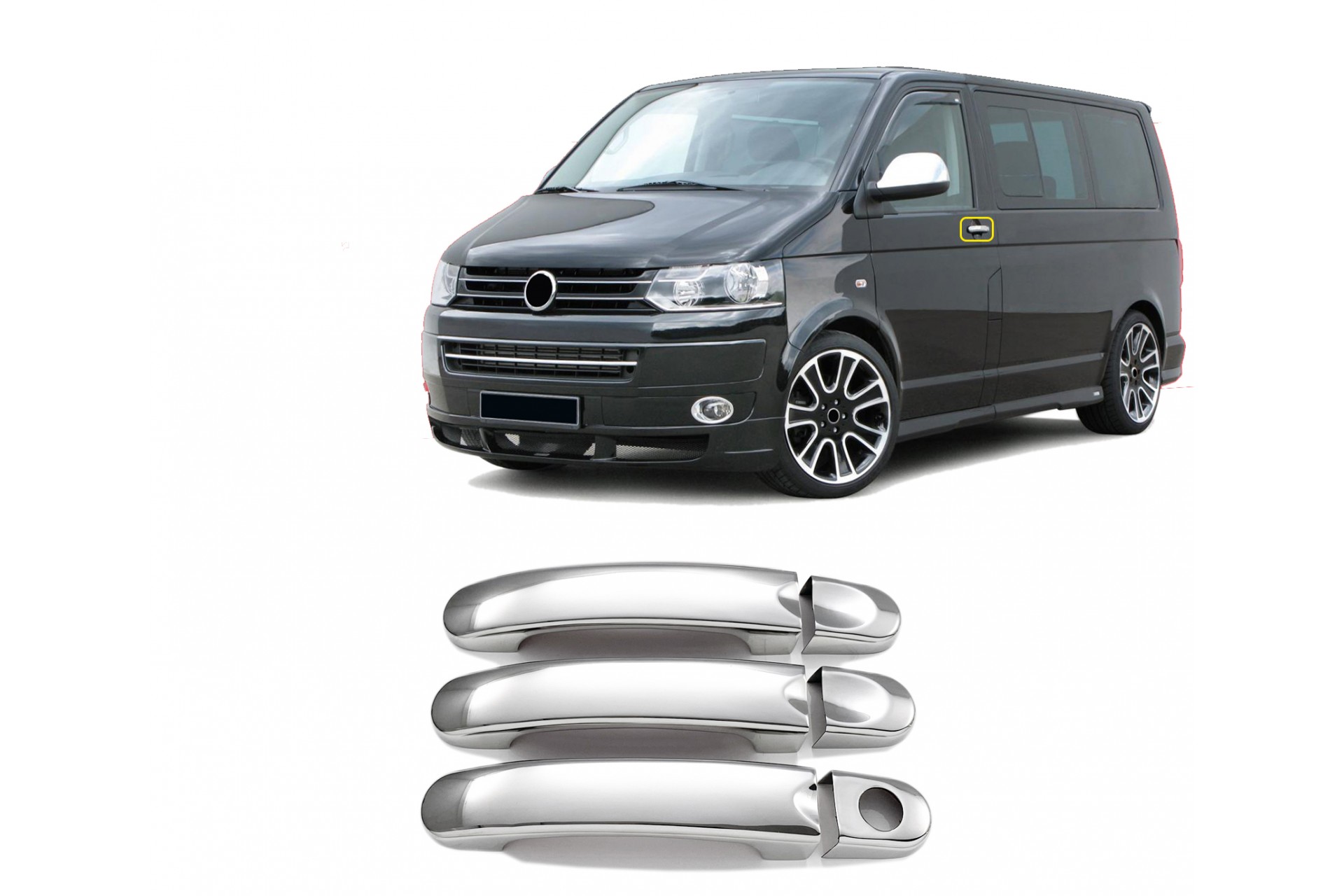 Εικόνα 1 από 1 — ΧΕΡΟΥΛΙΑ ΠΟΡΤΑΣ ΓΙΑ VW Τ5 TRANSPORTER 2003-2010  ΧΡΩΜΙΟ ΜΕΤΑΛΛΙΚΑ 3ΤΕΜ