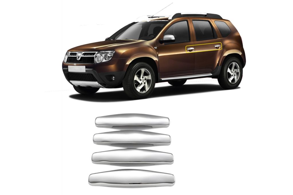Εικόνα 1 από 1 — ΧΕΡΟΥΛΙΑ ΠΟΡΤΑΣ ΓΙΑ DACIA DUSTER 2009+  ΧΡΩΜΙΟ ΜΕΤΑΛΛΙΚΑ 4ΤΕΜ
