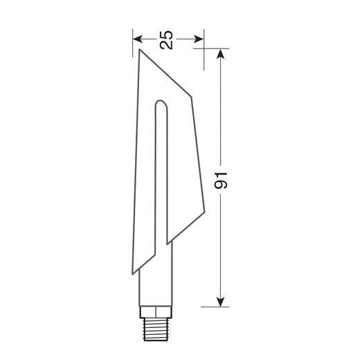 Εικόνα 3 από 3 — ΦΛΑΣ ΜΟΤΟ CICLON ΜΑΥΡΑ 12V SMD LED 91x25mm