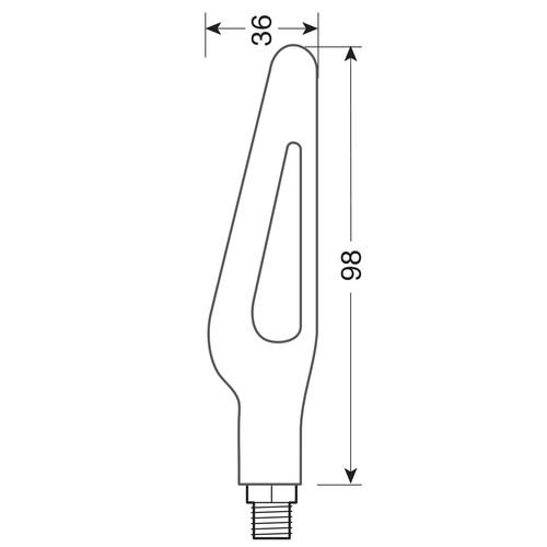 Εικόνα 3 από 3 — ΦΛΑΣ ΜΟΤΟ GLORY SQ ΜΑΥΡΑ 12V SMD LED 98x36mm
