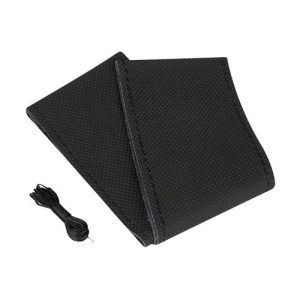 Lampa Κάλυμμα Τιμονιού Αυτοκινήτου Premium Leather Δετό 37-39εκ. Άοσμο Διάτρητο Γνήσιο Δέρμα Μαύρο 1-τεμ. (L3299.4)