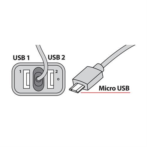 Εικόνα 6 από 7 — ΑΝΤΑΠΤΟΡΑΣ ΑΝΑΠΤΗΡΑ 12/24V ΜΕ 2 USB ΚΑΙ ΚΑΛΩΔΙΟ ΦΟΡΤΙΣΗΣ MICRO USB