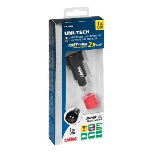 Εικόνα 2 από 6 — ΑΝΤΑΠΤΟΡΑΣ ΑΝΑΠΤΗΡΑ UNI-TECH 12/32V ΜΕ 1 USB 2400mA FAST CHARGER