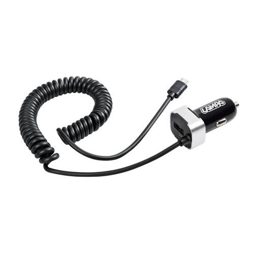 Εικόνα 1 από 1 — Αντάπτορας Αναπτήρα  12/24V 2400mA Διπλός με Θύρα USB+MICRO USB με καλώδιο 150cm