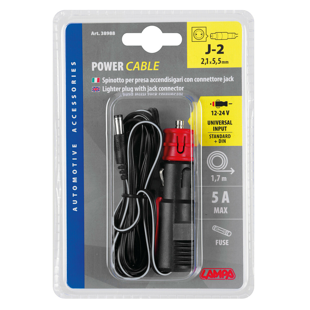 Εικόνα 2 από 2 — ΦΙΣ ΑΝΑΠΤΗΡΑ ΑΡΣΕΝΙΚΟΣ 12/24V 5A MAX ΜΕ ΚΑΛΩΔΙΟ 170cm ΚΑΙ ΦΙΣ JACK