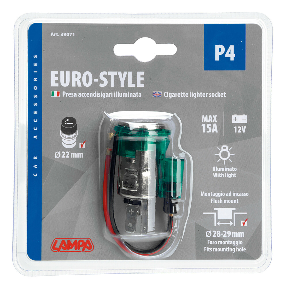 Εικόνα 2 από 2 — ΥΠΟΔΟΧΗ ΑΝΑΠΤΗΡΑ 12V ΜΕ ΦΩΣ 22mm ΜΟΝΟ ΤΟ ΘΗΛΥΚΟ LAMPA – 1 TEM.