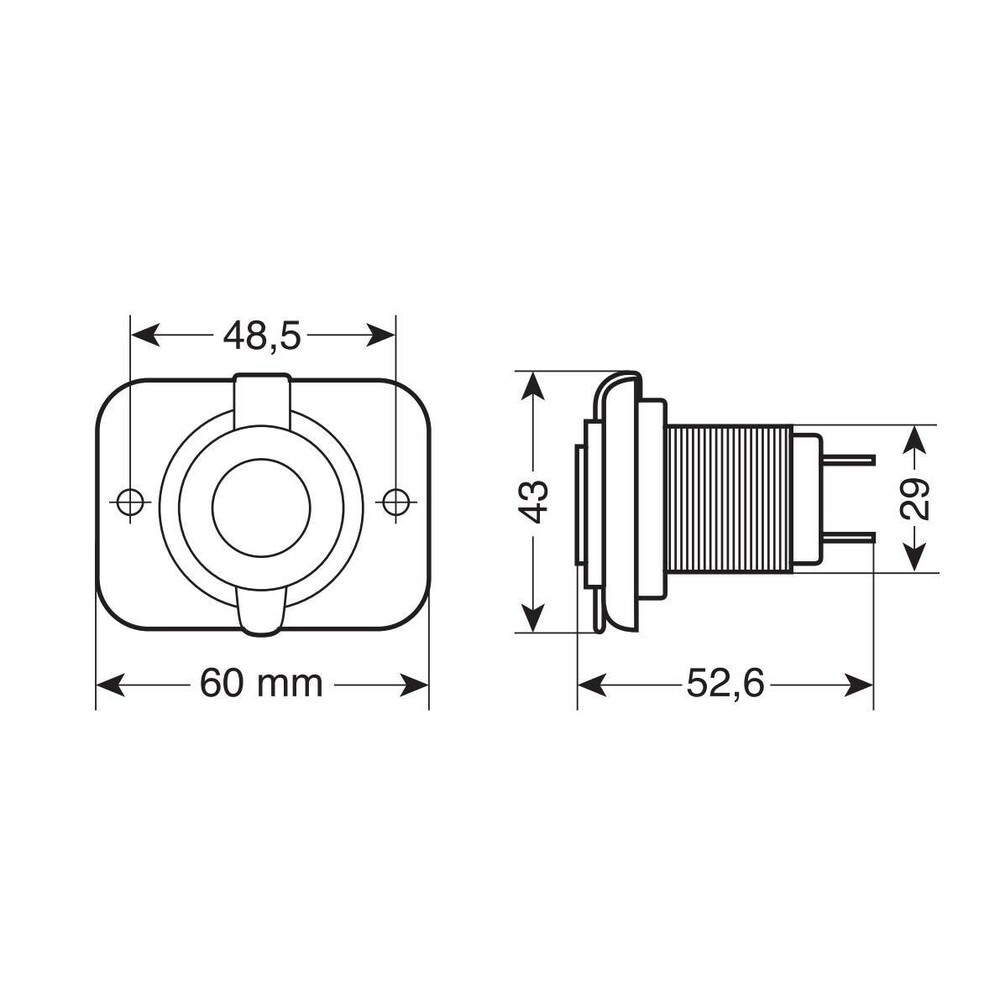 Εικόνα 3 από 4 — ΠΡΙΖΑ USB ΜΕ ΚΑΠΑΚΙ ΚΑΙ 2 ΘΥΡΕΣ USB (A+C) 12/24V 3000mA 15W ΜΑΥΡΗ FAST CHARGE LAMPA – 1 TEM.
