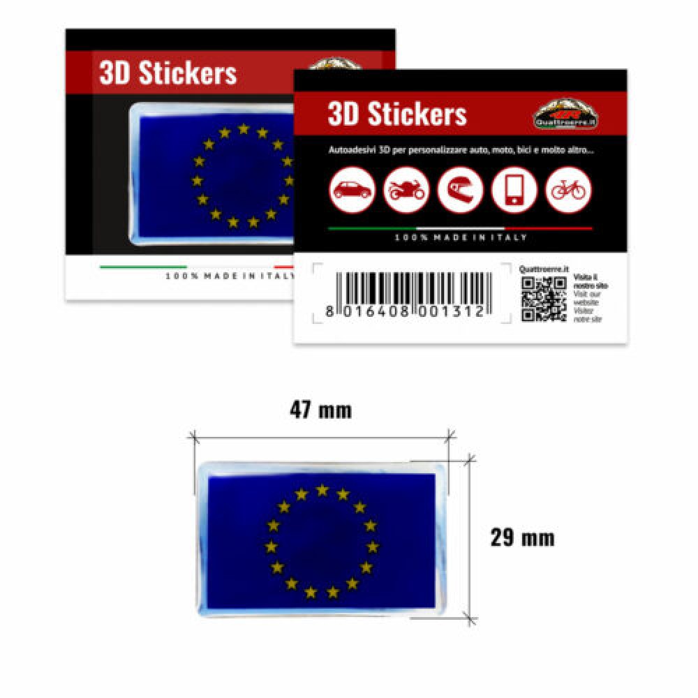 Εικόνα 2 από 4 — Αυτοκόλλητο “Europe” 47cmx29cm 1τμχ Quattroerre
