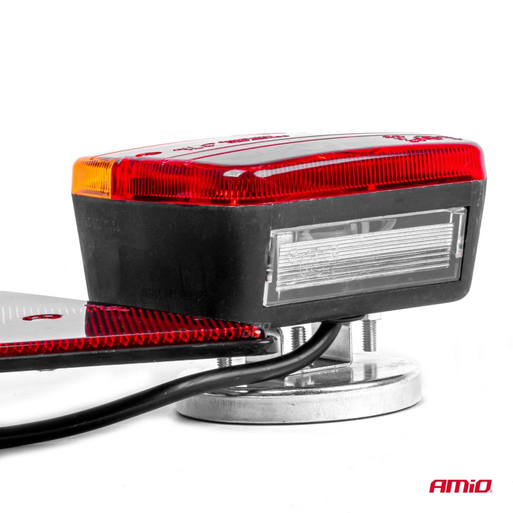 Εικόνα 4 από 7 — Amio – Φανάρια Τρέιλερ Μαγνητικά 12V με 7-PIN ISO & Ανακλαστικά Τρίγωνα για Ασφαλή Σήμανση & Ορατότητα – 2 Τεμ. (02095/AM)