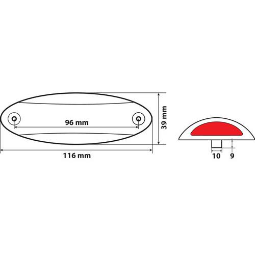 Εικόνα 4 από 7 — ΦΩΤΑ ΟΓΚΟΥ ΦΟΡΤΗΓΟΥ 12/24V 4SMD LED 1ΤΕΜ. ΛΕΥΚΟ-ΚΟΚΚΙΝΟ ΣΕ ΛΕΥΚΟ ΠΛΑΙΣΙΟ