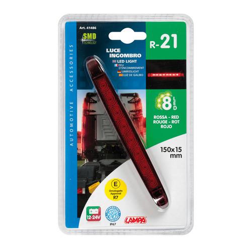 Εικόνα 4 από 6 — ΦΩΣ ΟΓΚΟΥ 8LED ΚΟΚΚΙΝΟ 12/24V 150mm ΑΔΙΑΒΡΟΧΟ 1ΤΕΜ.