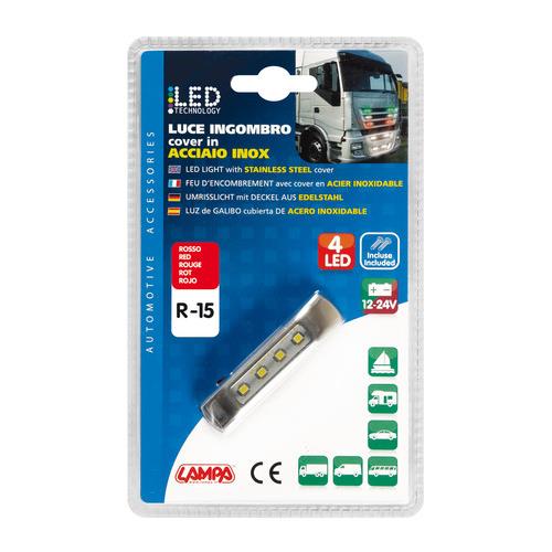 Εικόνα 3 από 4 — ΦΩΣ ΟΓΚΟΥ ΦΟΡΤΗΓΟΥ 4LED ΚΟΚΚΙΝΟ 12/24V 70x16x11mm ΑΔΙΑΒΡΟΧΟ 1ΤΕΜ.