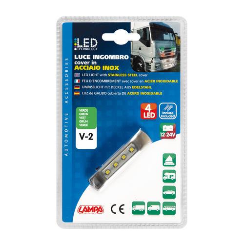 Εικόνα 3 από 4 — ΦΩΣ ΟΓΚΟΥ ΦΟΡΤΗΓΟΥ 4LED ΠΡΑΣΙΝΟ 12/24V 70x16x11mm ΑΔΙΑΒΡΟΧΟ 1ΤΕΜ.