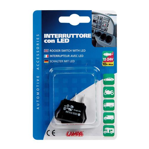 Εικόνα 2 από 3 — ΔΙΑΚΟΠΤΗΣ ROCKER 12/24V (LED 10A – ΜΠΛΕ)