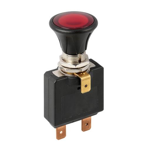 Εικόνα 1 από 3 — ΔΙΑΚΟΠΤΗΣ PUSH-PULL 14,2mm 12/24V 50A ΜΕ ΚΟΚΚΙΝΟ LED