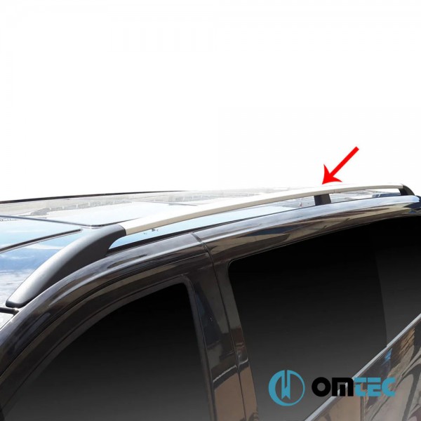 Εικόνα 1 από 5 — ΜΠΑΡΕΣ ΟΡΟΦΗΣ ΓΙΑ MERCEDES VITO / VIANO W639/W447 2003+ ΠΑΡΑΛΛΗΛΕΣ ΑΛΟΥΜΙΝΙΟΥ L1 ΑΣΗΜΙ OMTEC – 2 τεμ.