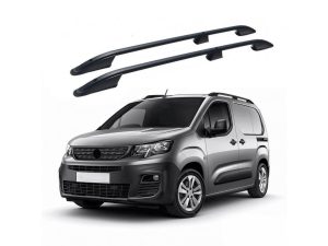 ΜΠΑΡΕΣ ΟΡΟΦΗΣ ΓΙΑ OPEL COMBO / PEUGEOT PARTNER / RIFTER 2019+ ΠΑΡΑΛΛΗΛΕΣ ΑΛΟΥΜΙΝΙΟΥ L1 ΜΑΥΡΕΣ ΟMTEC - 2 TEM.