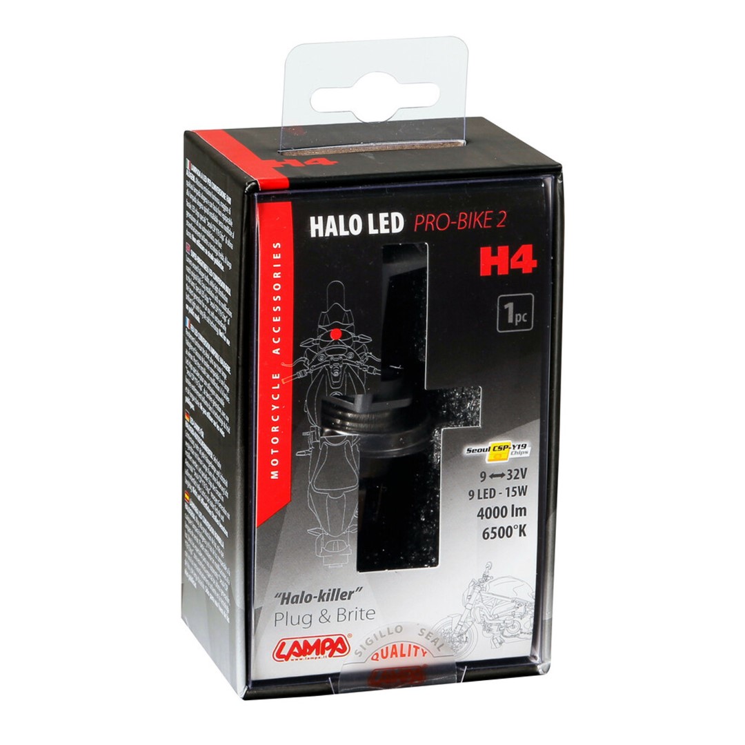 Εικόνα 5 από 5 — H4 9-32V 6.500K 2.000lm 15W P43t HALO LED PRO-BIKE 2 SEOUL CSP-Y19 CHIPS 1ΤΕΜ. LED KIT