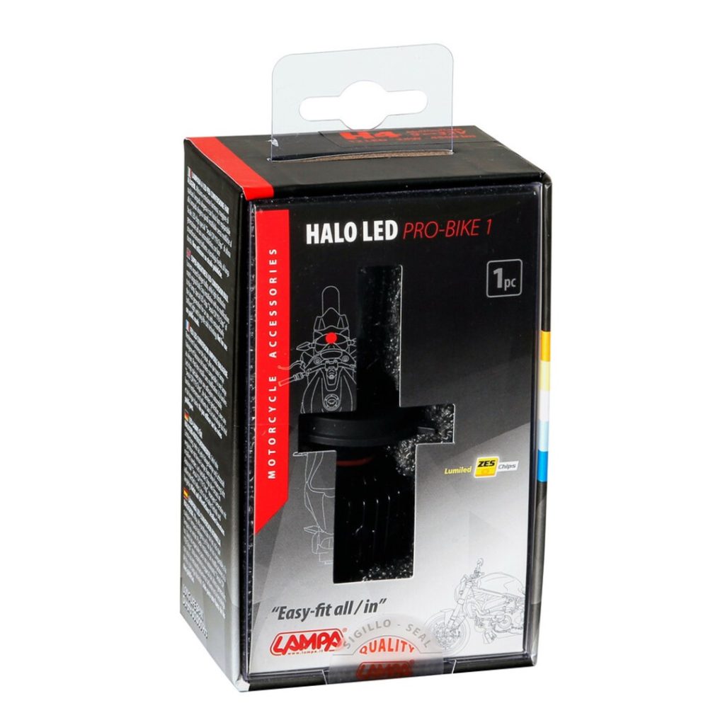 Εικόνα 4 από 4 — H4 9-32V 3000-10.000K 2.250lm 25W P43t HALO LED PRO-BIKE 1 12LED ZES 1ΤΕΜ. LED KIT