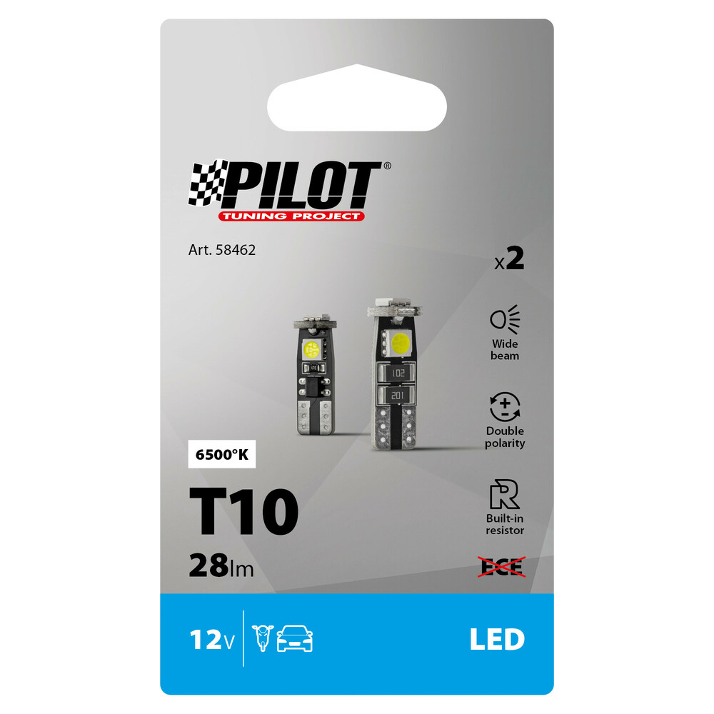 Εικόνα 4 από 4 — Lampa – Λαμπάκια T10 W5W 12V W2,1×9,5d 28lm Hyper-Led 9 Λευκό Διαχέσεως 3 SMD x 3 Chips Τριπλοεστιακά CAN-BUS με Ενσωματωμένη Αντίσταση – 2 Τεμ. (5846.2-LM)