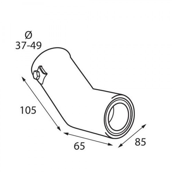 Εικόνα 2 από 3 — ΑΚΡΟ ΕΞΑΤΜΙΣΗΣ TS-20 (ΓΙΑ LANCIA YPSILON 2011>) Φ 37-49mm – ΛΟΞΟ