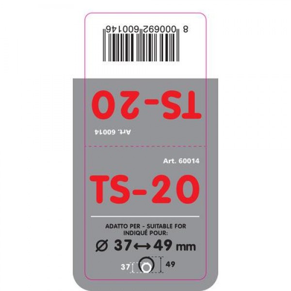 Εικόνα 3 από 3 — ΑΚΡΟ ΕΞΑΤΜΙΣΗΣ TS-20 (ΓΙΑ LANCIA YPSILON 2011>) Φ 37-49mm – ΛΟΞΟ