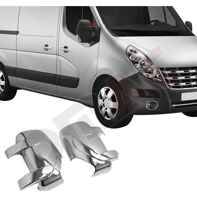 Εικόνα 2 από 2 — ΚΑΠΑΚΙΑ ΚΑΘΡΕΠΤΩΝ ΓΙΑ NISSAN NV400 VAN 2010+/OPEL MOVANO/RENAULT MASTER ΧΡΩΜΙΟΥ 2 ΤΕΜ. ΠΛΑΣΤΙΚΑ